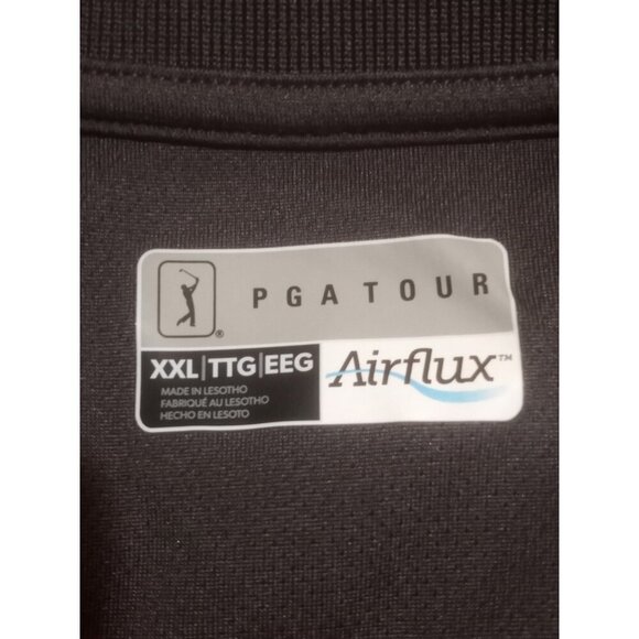NWT PGA Tour Men's Airflux Short Sleeve Golf Polo Shirt UPF 50 Gray Size XXL - Picture 8 of 11